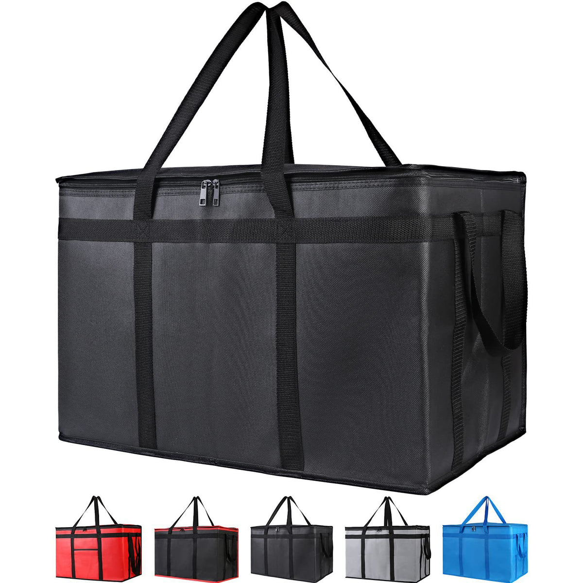 Insulated Reusable Grocery Cooler Bag for Food Delivery, Travel, Camping, and Picnics
