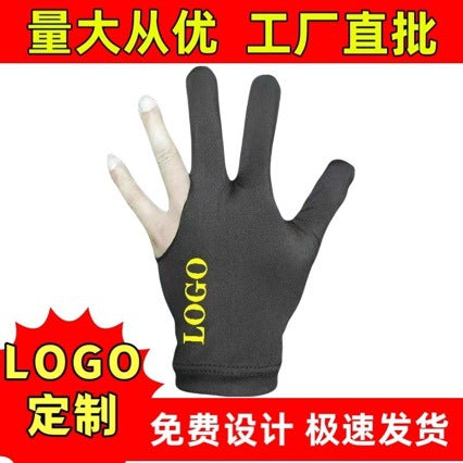 Billiard Pool Cue Glove Three-Finger Breathable Left/Right Hand Universal for Snooker Carom