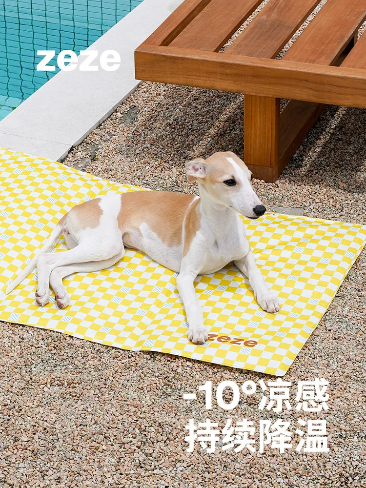 ZEZE Pet Cooling Mat for Cats and Dogs, Summer Ice Pad for Sleeping, Cooling Relief