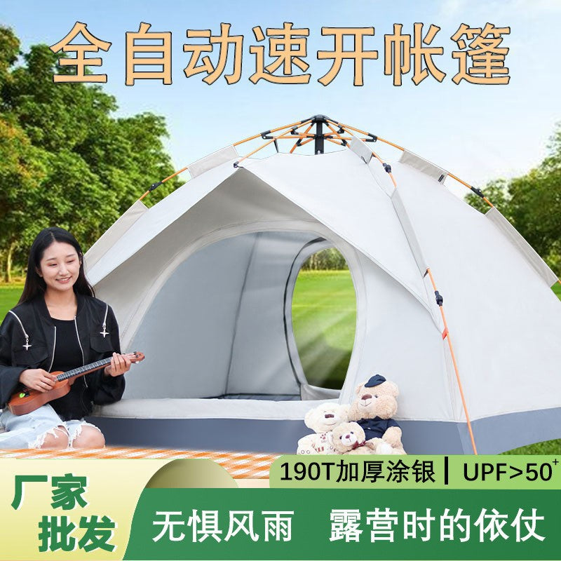 Automatic Pop-Up Camping Tent, UV Protection, Waterproof, Portable for Outdoor Overnight & Park Use