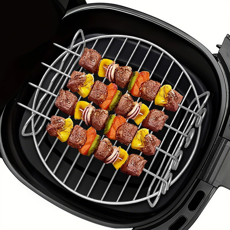 Stainless Steel Round Steaming Rack for Air Fryers and Grills