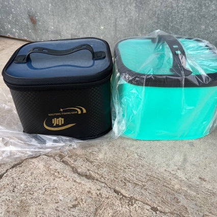 Portable Fishing Bucket with Handle for Live Fish and Tackle Storage