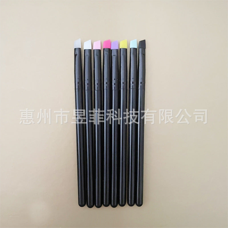 Silicone Angled Eyeliner Brush for Glitter Eyeshadow and Eyebrows