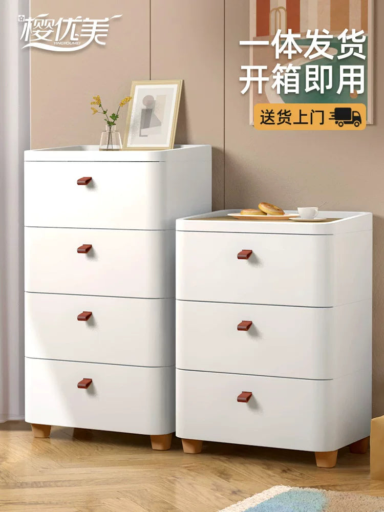 Japanese Style Multi-Layer Drawer Storage Cabinet for Home Living Room Bedroom