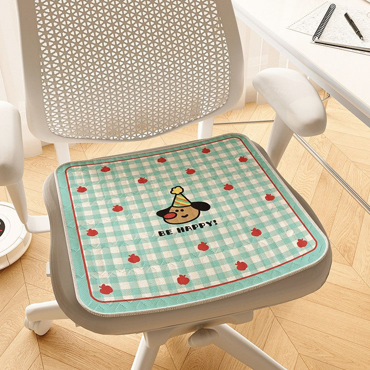 Summer Ice Silk Cooling Seat Cushion for Office Chairs and Stools, Breathable and Reversible