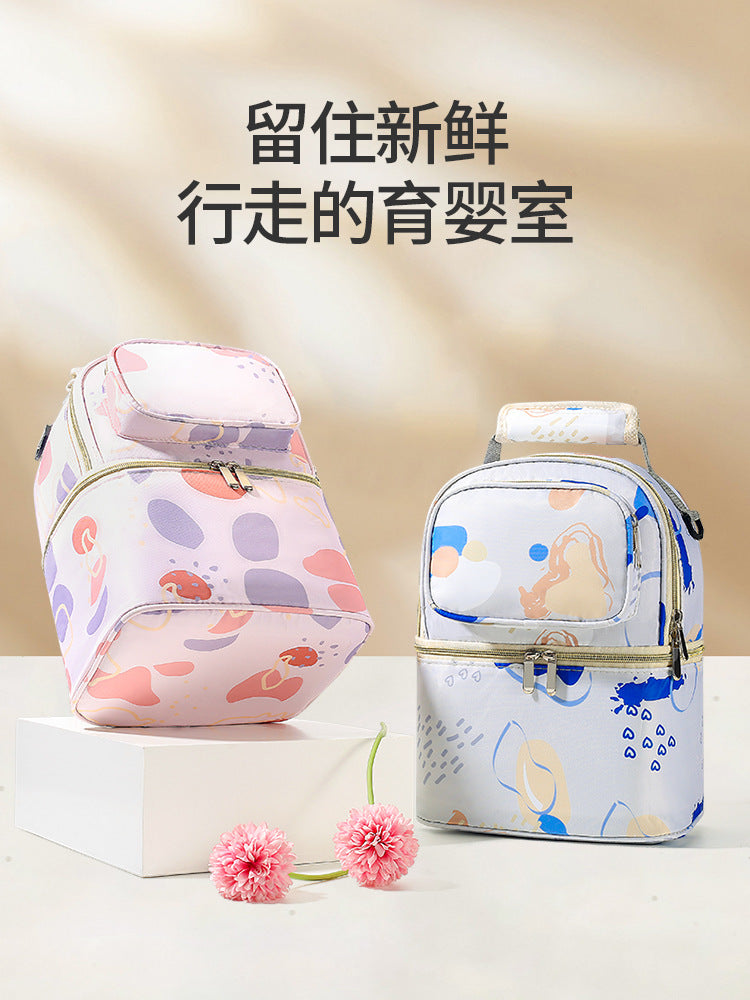 Multi-layer Breast Milk Cooler Bag Portable Insulated Storage for Moms