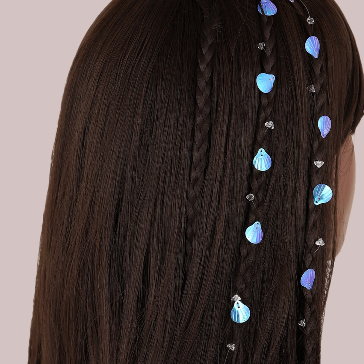 Korean Style Pearl Hair Braid Accessory with Tassel and Invisible Hair Clip Chain