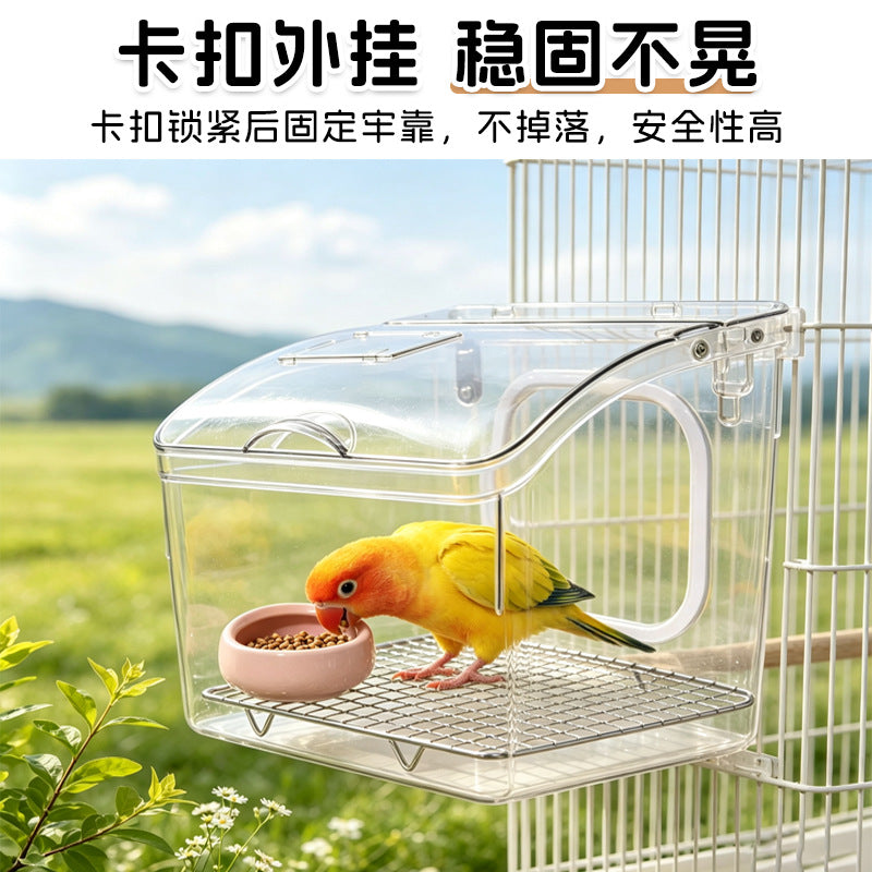 External Bird Bath and Feeder for Parrots and Small Birds