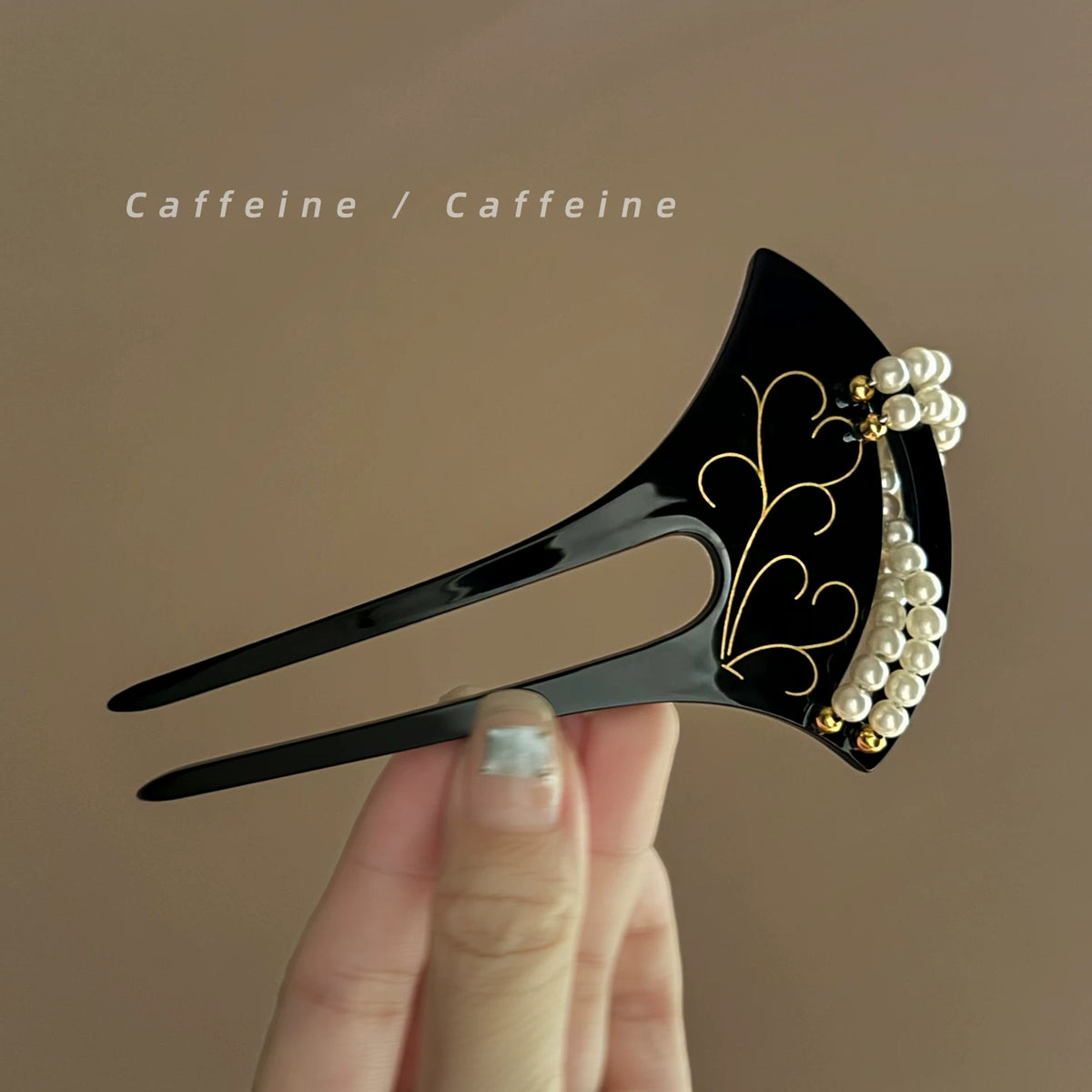 Vintage Chinese Style Acrylic Lily Flower U-shaped Hairpin for Updos