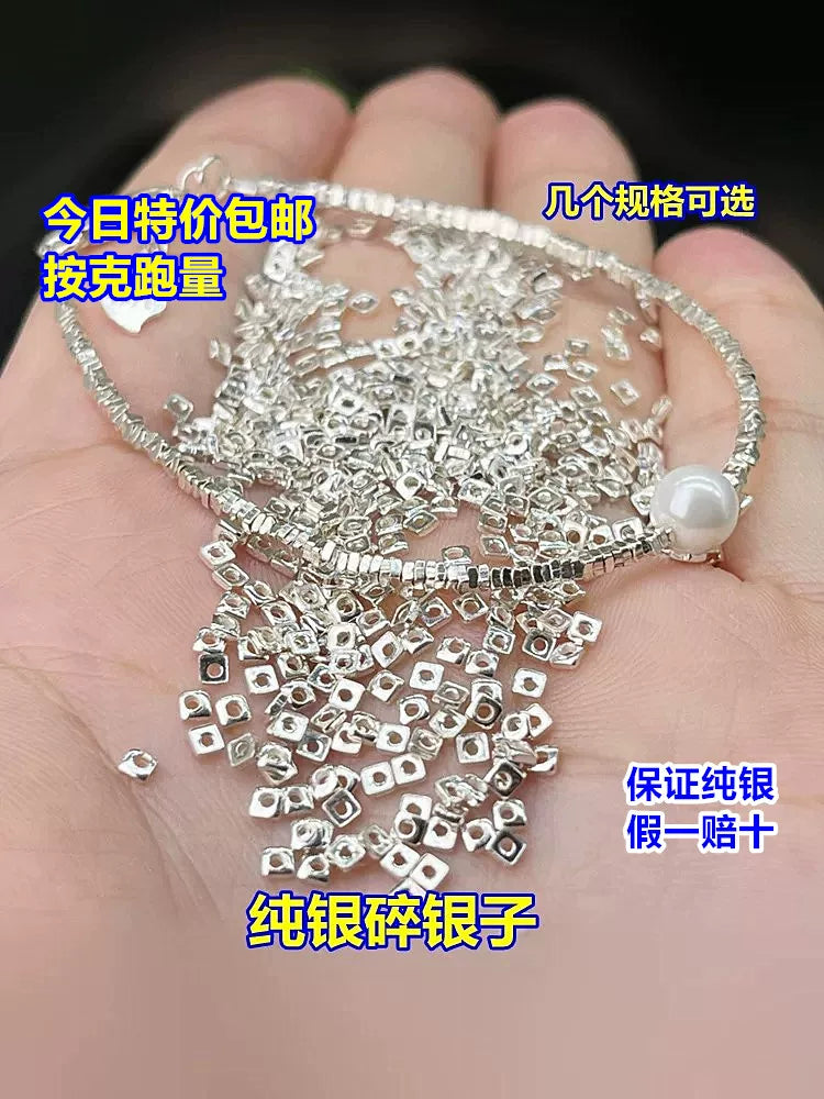 S925 Sterling Silver Mini Square Spacer Beads for DIY Jewelry Making