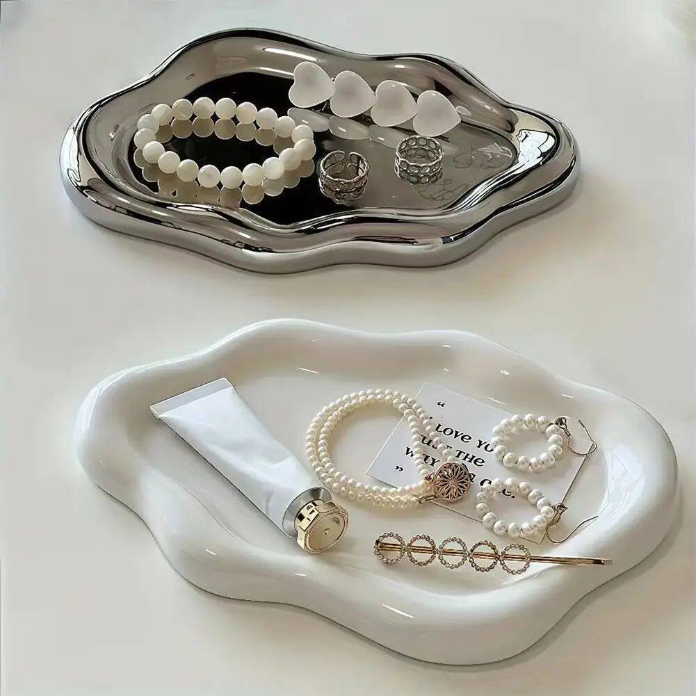 Cloud-Shaped Plastic Jewelry and Perfume Display Tray