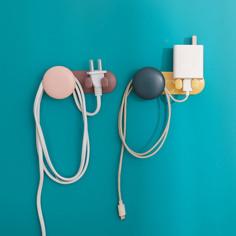 Self-Adhesive Cable Organizer Clips for Plug Wire Management, Punch-Free Wall Hooks