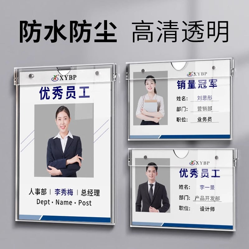 Acrylic Double-Layer A3/A5 Rainproof Dustproof Display Frame for Documents