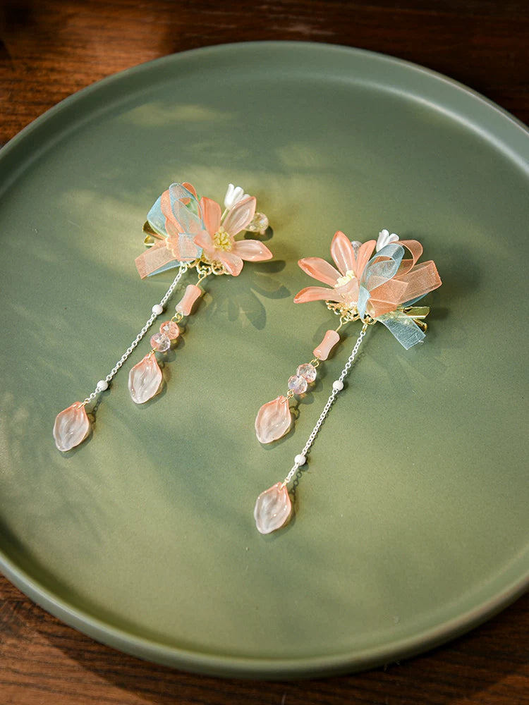Girls' Hanfu Tassel Hair Clips Chinese Style Ancient Princess Hairpins