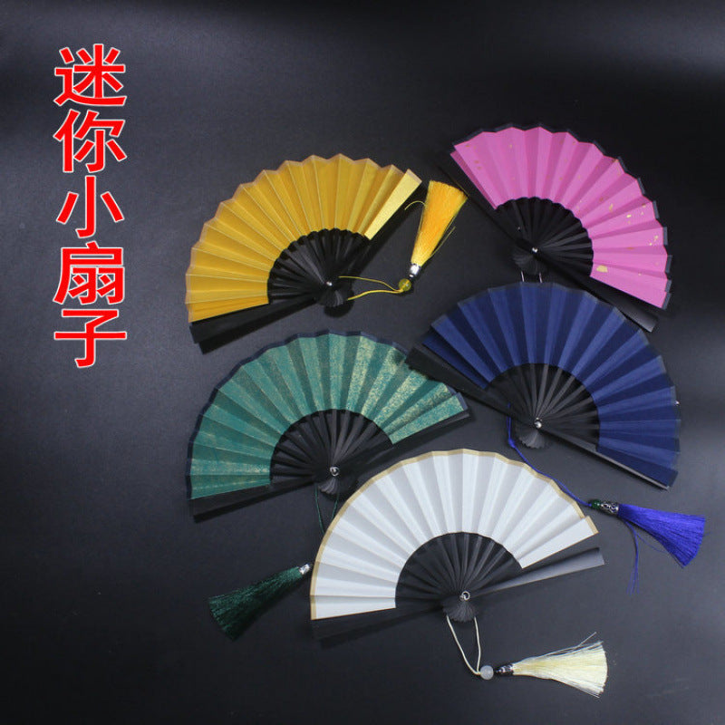 Chinese Style 4-inch 13.5cm Mini Double-Sided Folding Fan for DIY Calligraphy Painting
