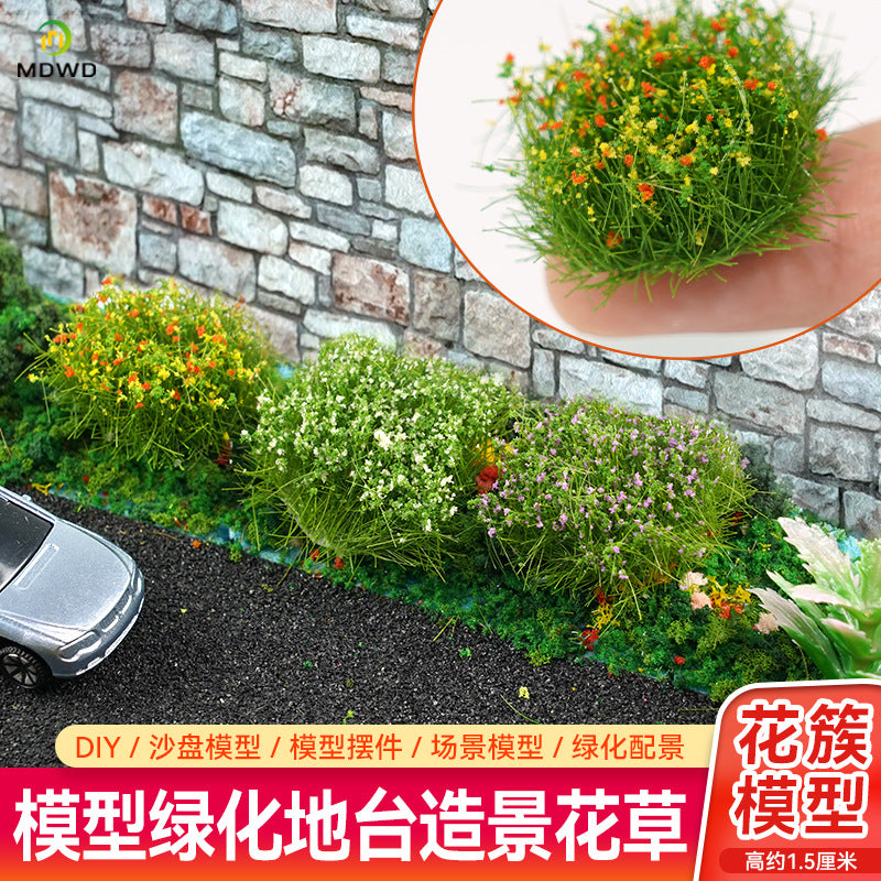 Miniature Flower Cluster Model for Dioramas and Scenery