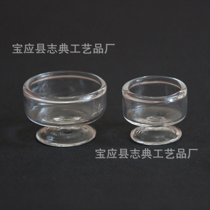 Miniature Glass Dessert Ice Cream Cups for Dollhouse DIY Accessories