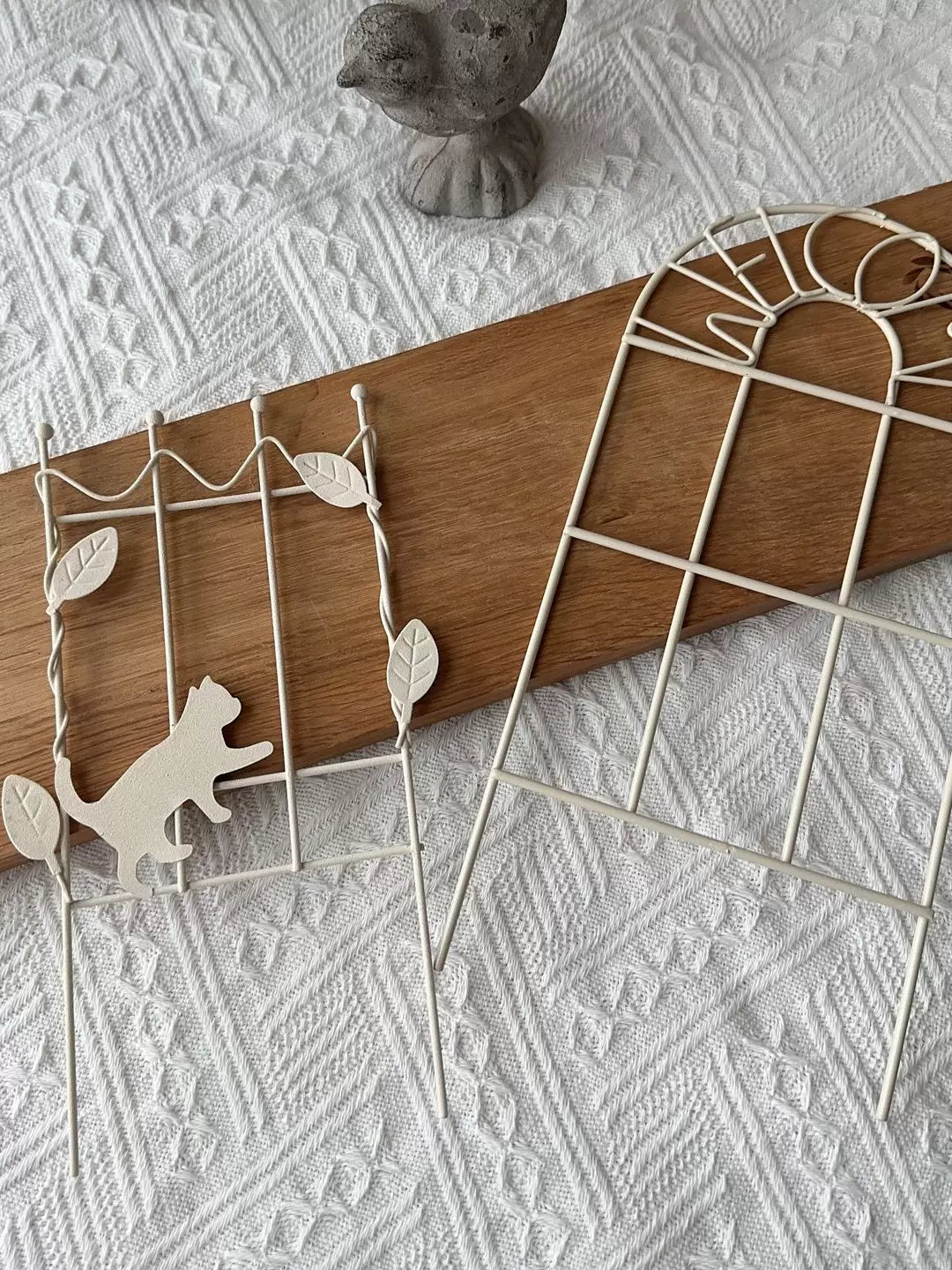 Vintage Iron Cat Arch Trellis for Garden & Balcony Decor