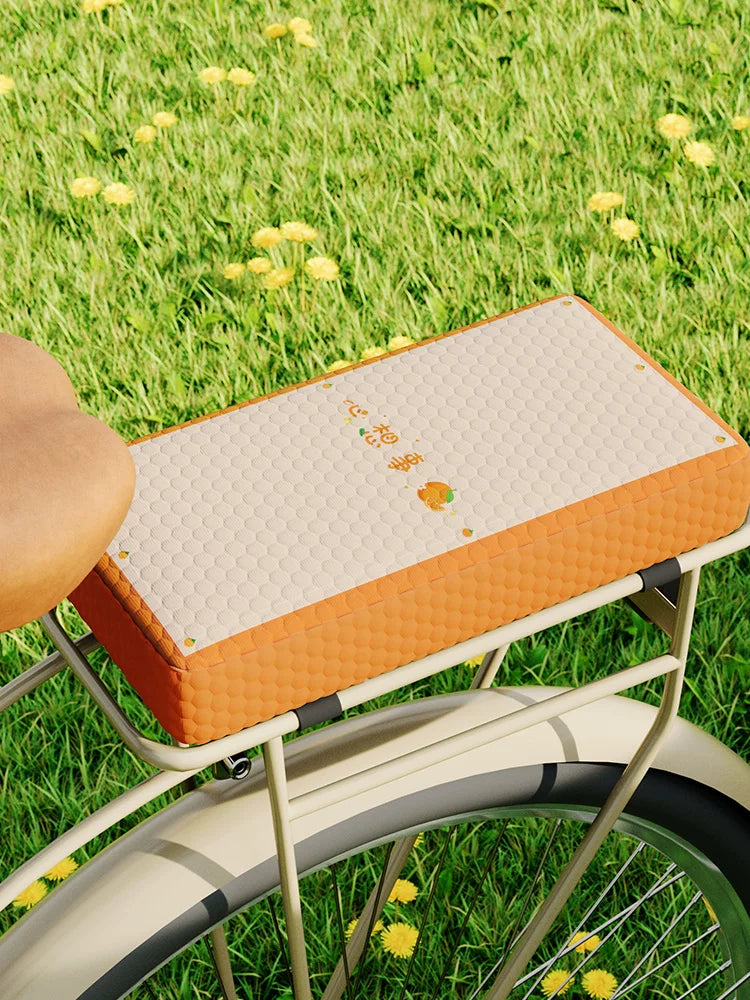 Summer Ice Silk Bicycle Rear Seat Cushion for Kids, Mountain Bike Passenger Padded Breathable Soft Mat