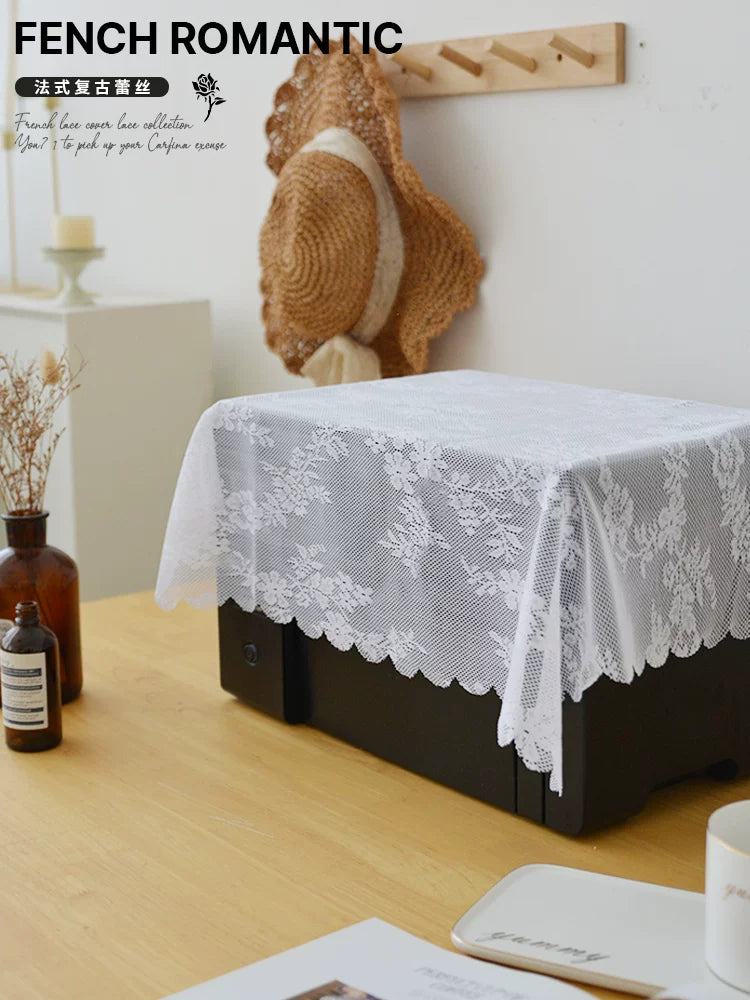 Lace Dust Cover for Small Appliances, Coffee Machines, Printers, and Fax Machines