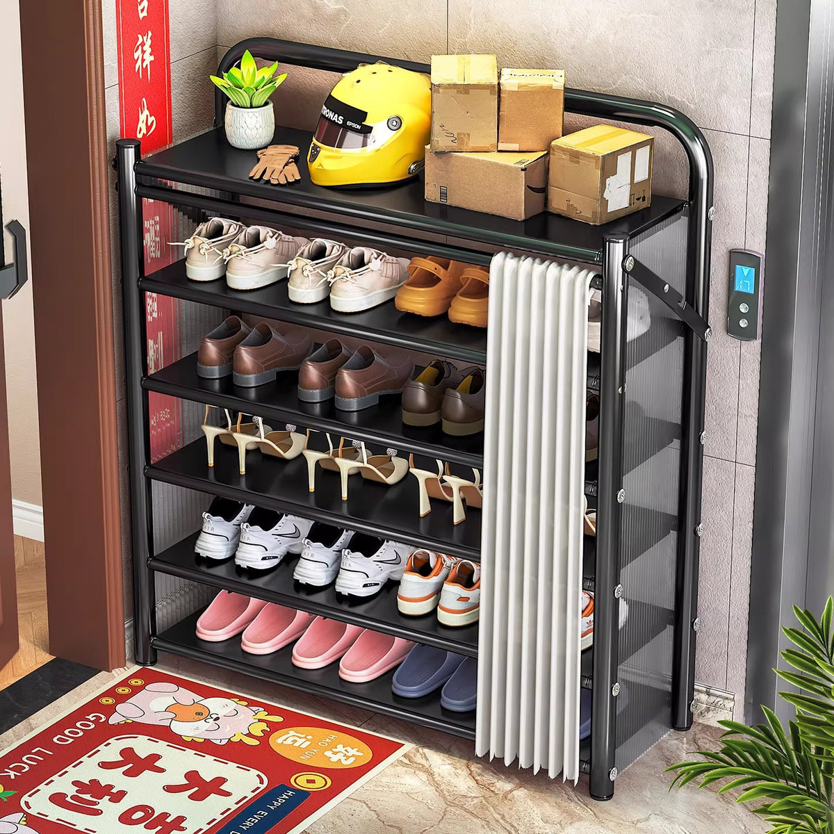 Foldable Multi-Layer Shoe Rack Dustproof Storage Organizer for Entryway and Small Spaces