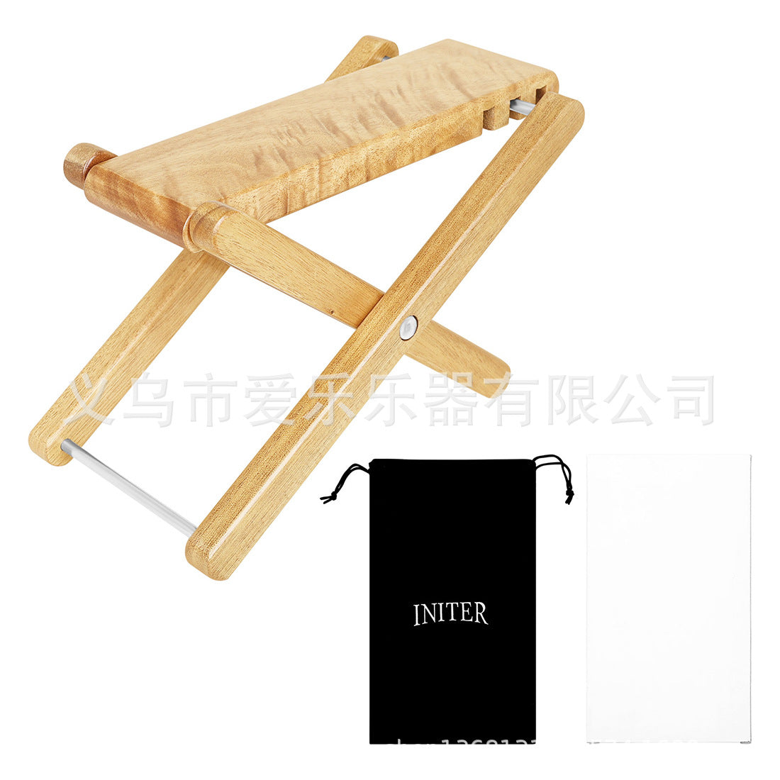 Adjustable Solid Wood Guitar Footstool for Classical Guitar Performance