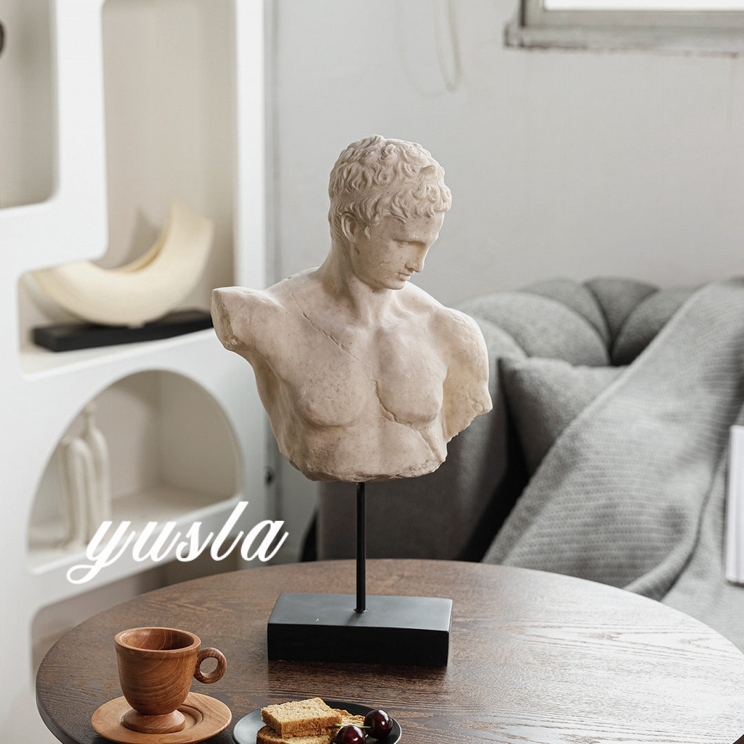 European Retro David Venus Bust Sculpture Ornament for Home Decor