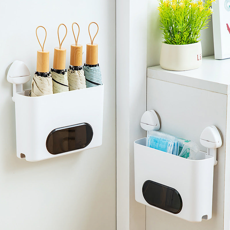 Wall-Mounted Suction Cup Umbrella Holder for Home Entryway