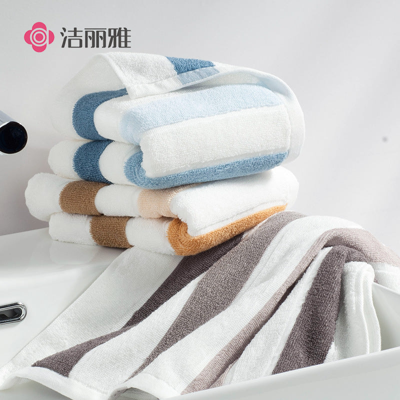 Jie Li Ya 90*34cm Pure Cotton Sports Towel for Men, Thickened Absorbent Bath Towel