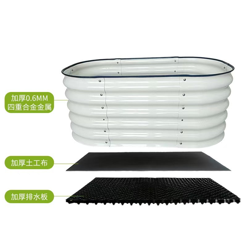 Aluminum Alloy Raised Garden Bed Planter Box for Outdoor Plants and Vegetables