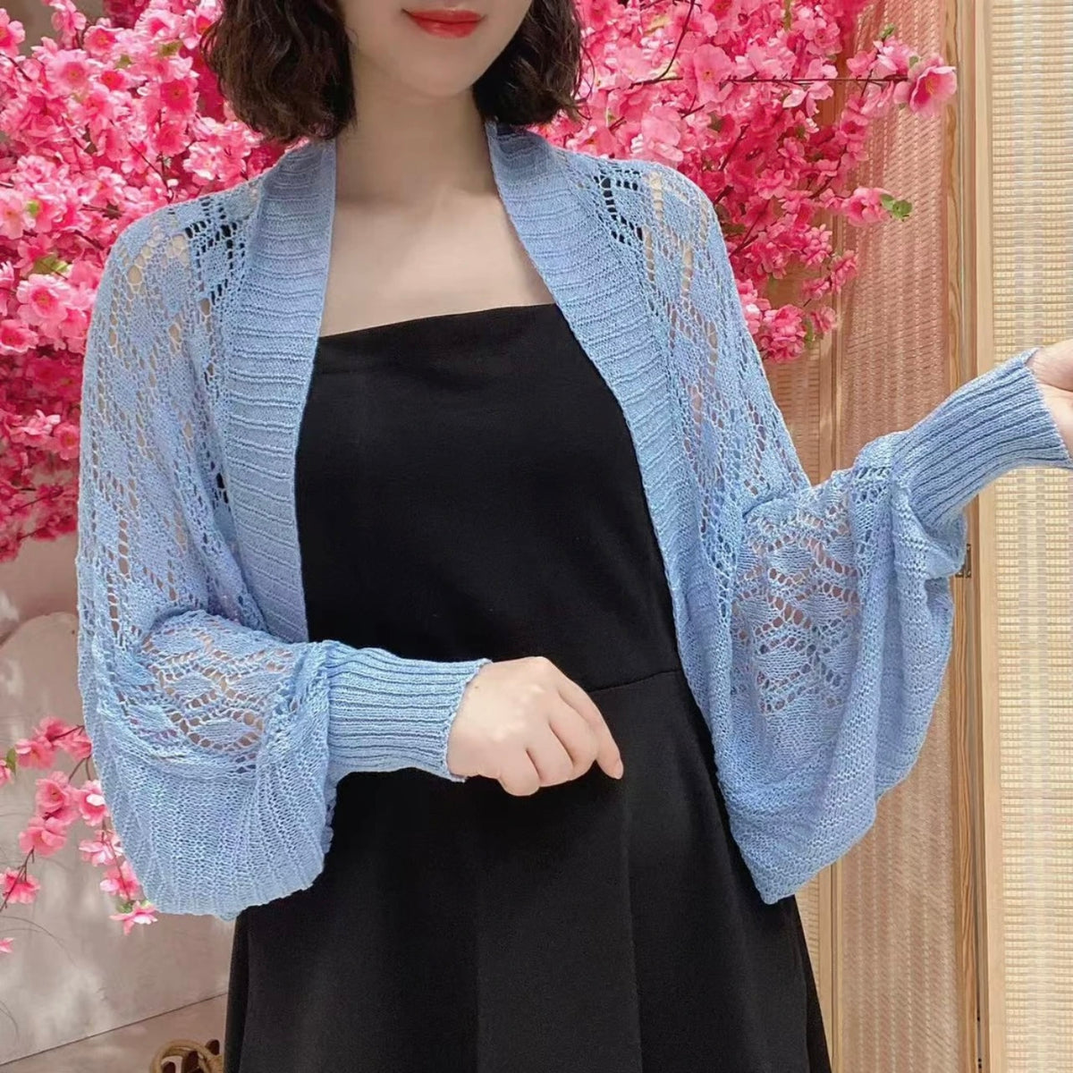 Women's Knit Hollow Out Shawl Breathable Sun Protection Cardigan