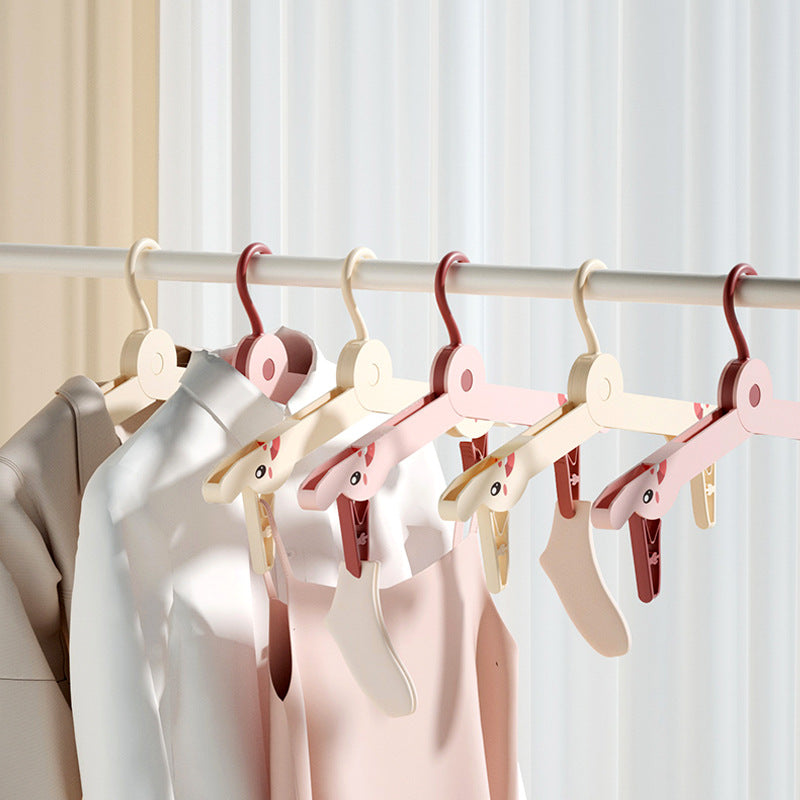 Portable Folding Travel Hanger with Non-Slip Design for Clothes, Underwear, and Socks