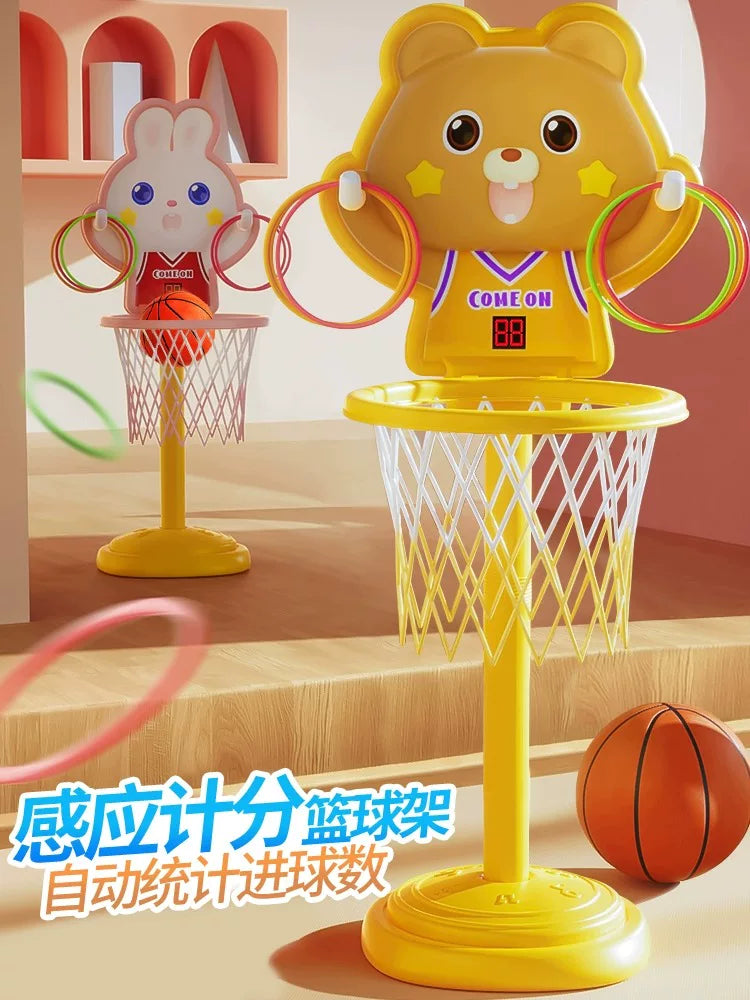 Adjustable Kids Indoor Basketball Hoop for Toddlers 1-6 Years Old, Portable Basketball Stand for Boys and Girls