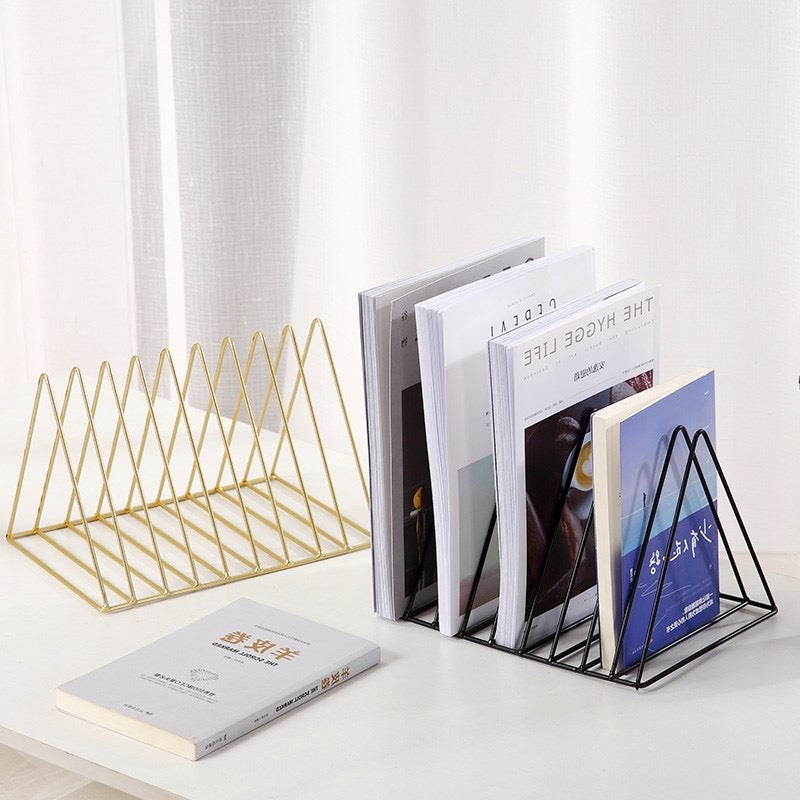 Nordic Ins Style Iron Art Desktop Bookends Storage Rack