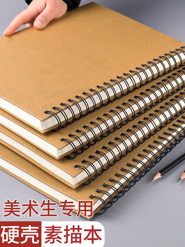 Thick Hardcover Spiral Sketchbook for Artists and Students, A4/A3/16K/32K Drawing Pad