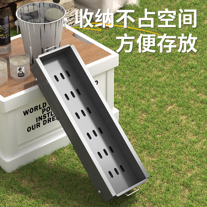 Thickened Carbon Steel BBQ Grill for Outdoor Camping and Home Use