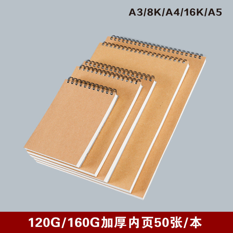 Sketchbook for Drawing and Art, Thickened Sketch Pad for Adults and Students, A3/A4/8K/16K Sizes
