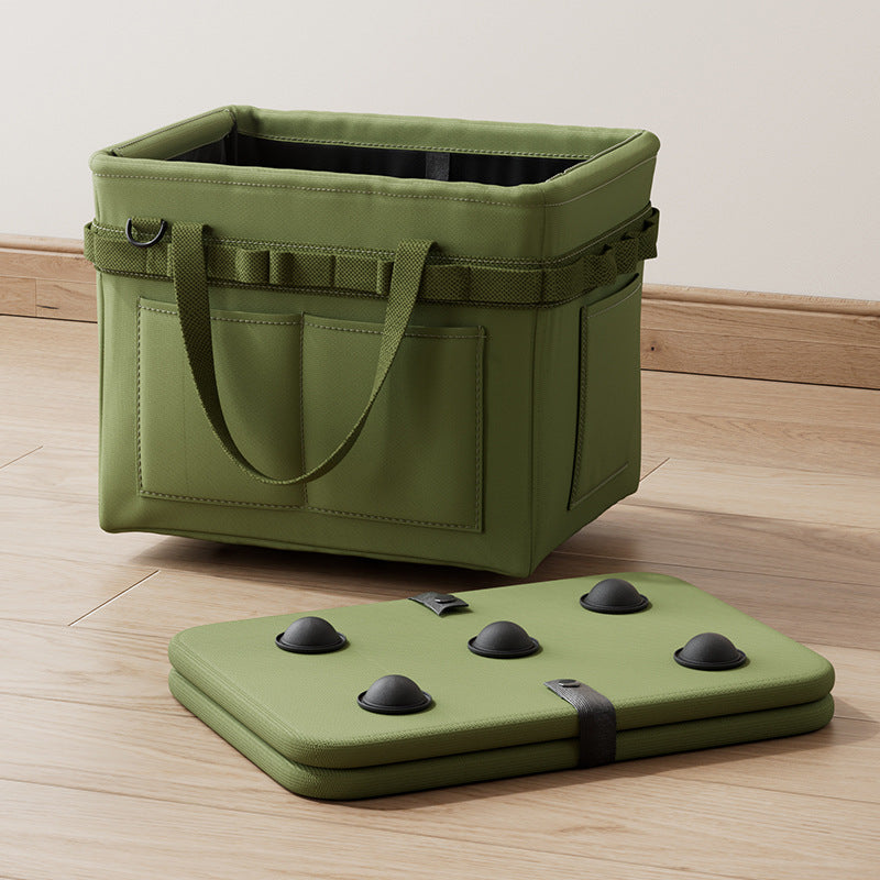 Foldable Oxford Cloth Tool Bag with Side Pockets, Heavy-Duty Tool Organizer Tote