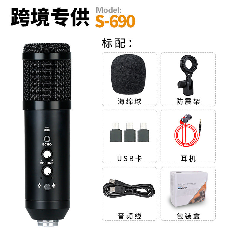USB Condenser Microphone for Computer KTV Recording and Live Streaming