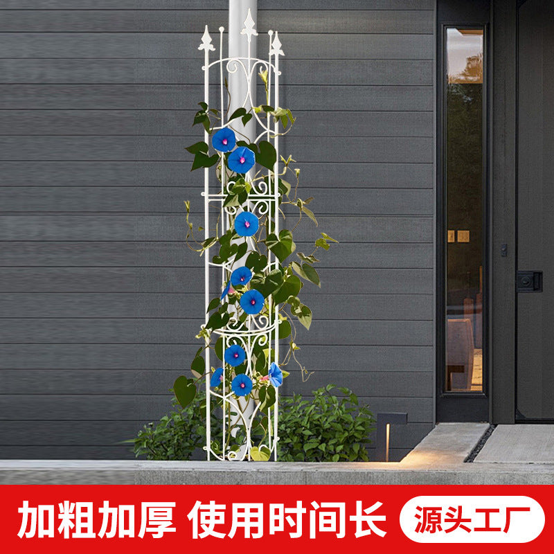 Semi-Circular Metal Plant Support Trellis for Climbing Vines and Roses, Garden Outdoor Fence for Drainage Pipe Cover