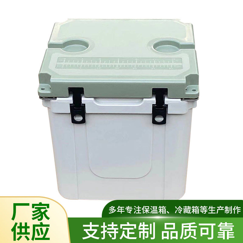 33L PE Insulated Cooler Box for Dry Ice Storage Outdoor Hot/Cold Use