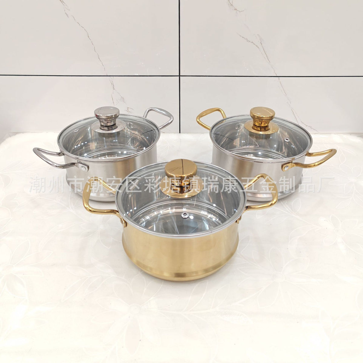 Stainless Steel Individual Hot Pot for Induction Cooktops, Stackable Shabu-Shabu Pot