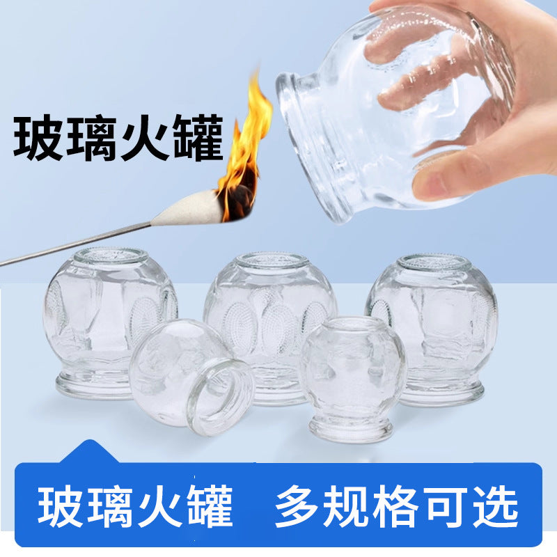 Thickened Glass Cupping Cups for Home and Professional Use, Explosion-Proof High-Quality Cupping Therapy Set