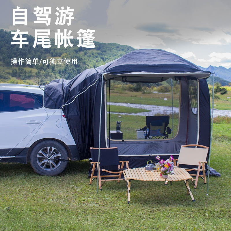 Car Tail Tent Multifunctional Sunshade Canopy for Camping Quick Open Side Awning