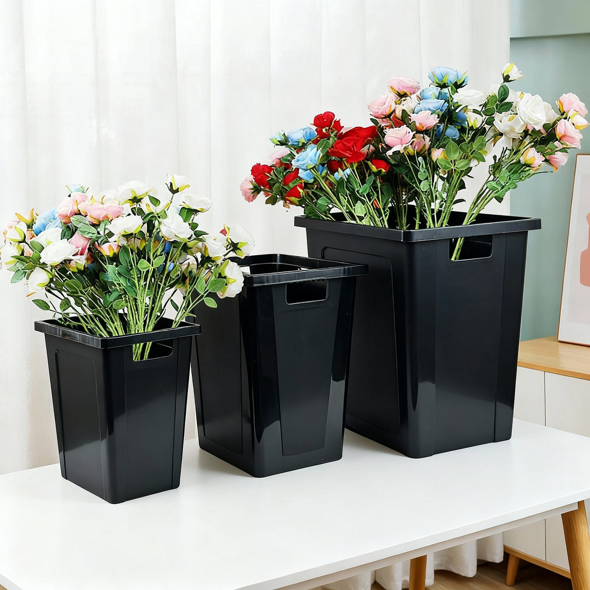 Durable Plastic Flower Bucket for Florists and Home Use - Thickened, Drop-Resistant Floral Arrangement and Flower Awakening Container