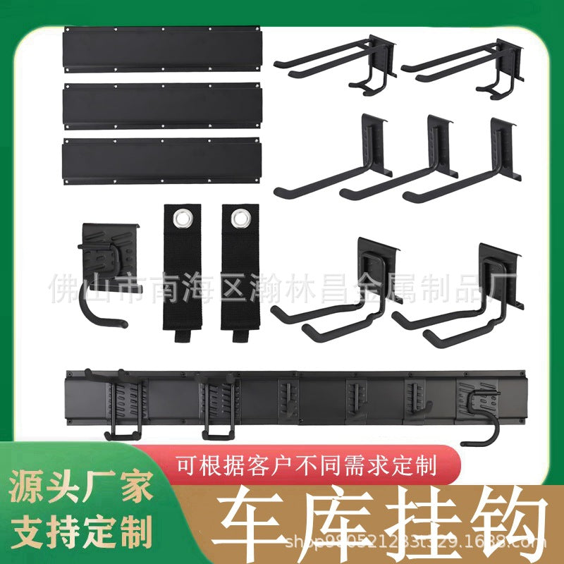Heavy-Duty Garage Tool Storage Rack Wall Mount, Garden Tool Organizer System with 8 Adjustable Hooks