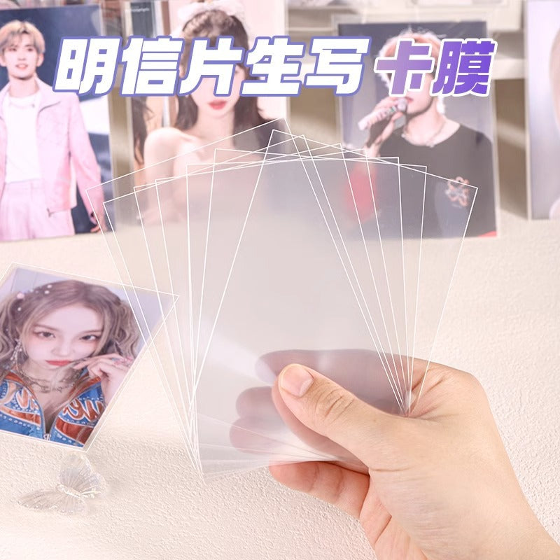 20 Mil Thick Clear CPP Postcard Photo Sleeves Self-Adhesive Bags for Collectibles