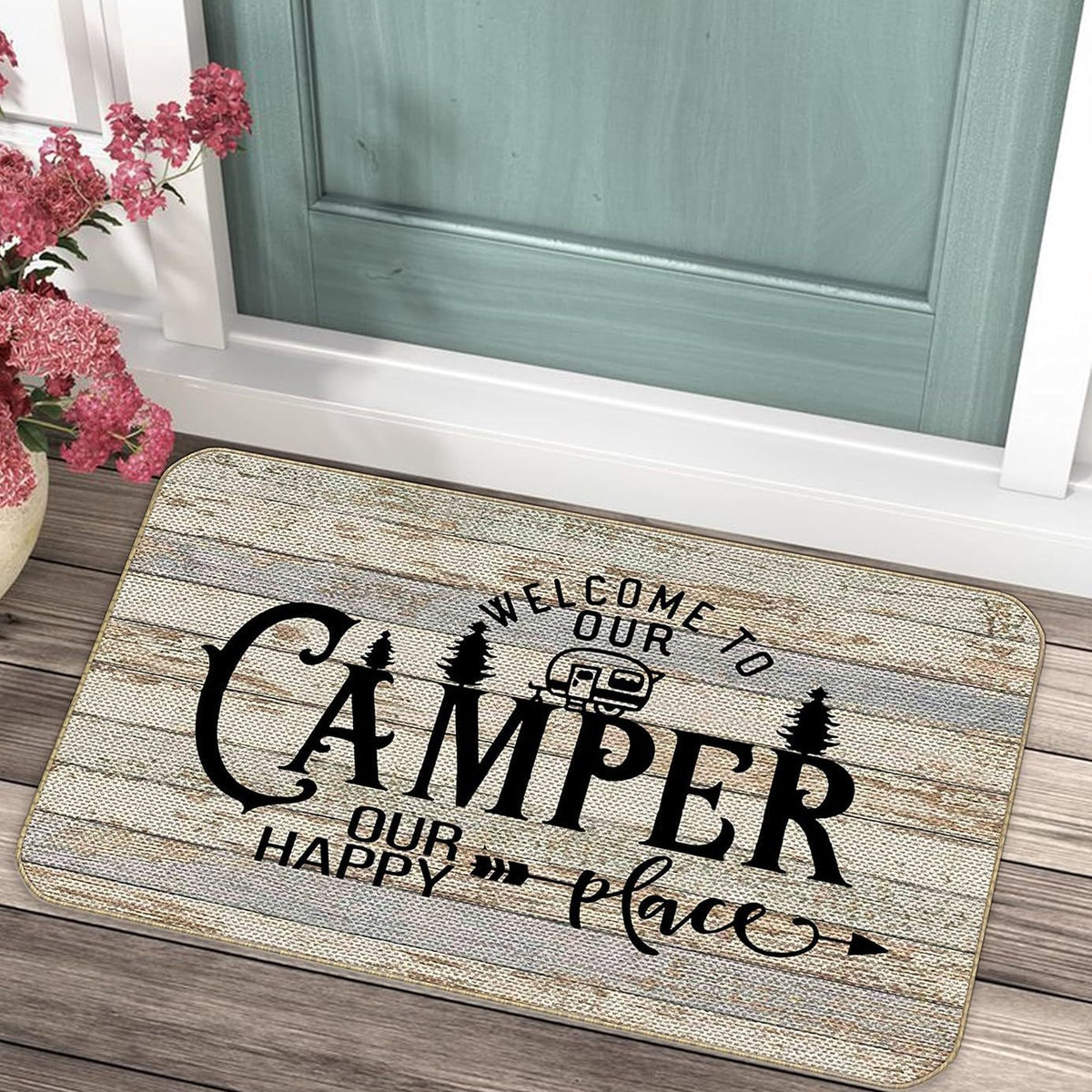 American Style Outdoor Portable Camping Doormat Entrance Dirt-Resistant Wear-Resistant Floor Mat
