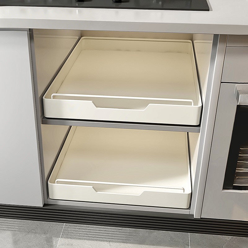 Pull-Out Under-Sink Cabinet Organizer with Deep Storage Basket for Kitchen Narrow Gaps