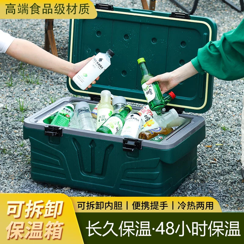 Portable Insulated Cooler Box for Camping Fishing Outdoor Activities and Commercial Use